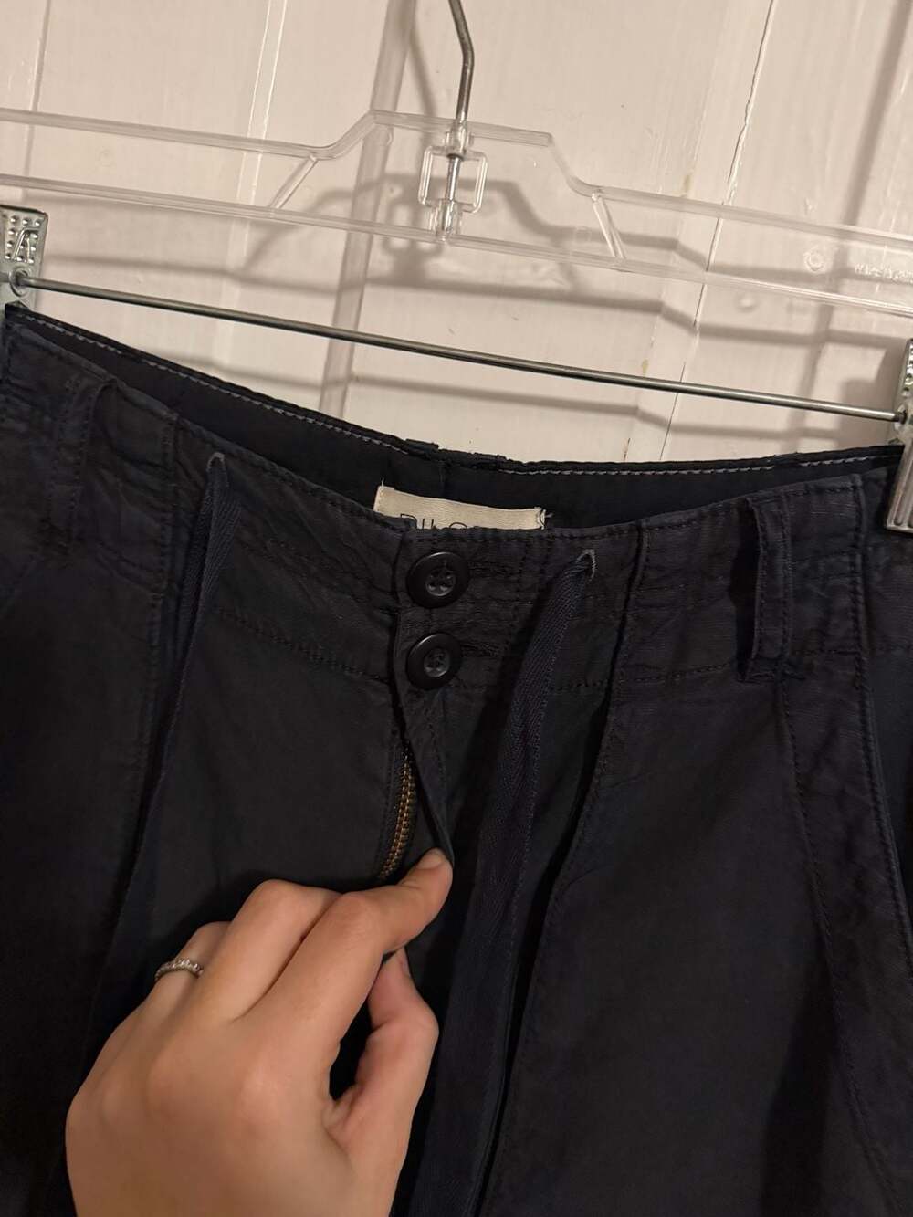 Pilcro Anthropologie Lyocell Linen Wide-Leg Cargo Pants Size 2 - Picture 4 of 11